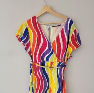 New York & Company Rainbow Dress XXL